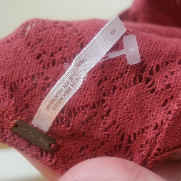 Free People 0 sweet yet sexy dark pale pink lace off shoulder cap sleeves mini - Picture 8 of 10